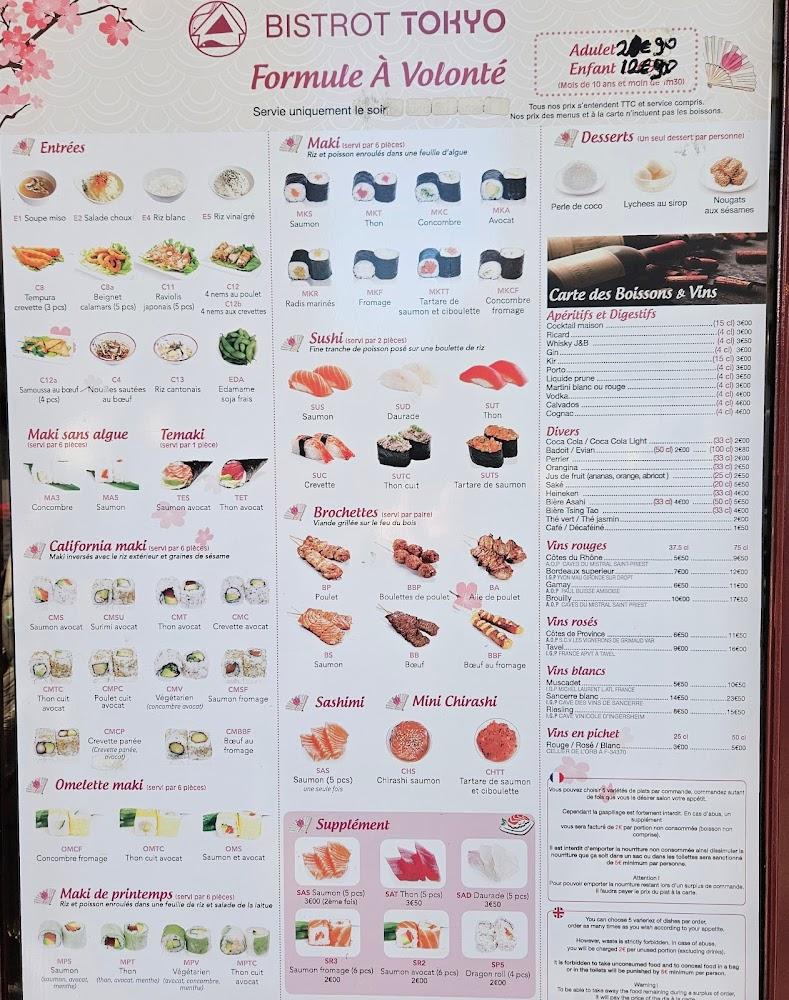 Bistrot Tokyo (Service Volonté Soir) - Menu Image 2